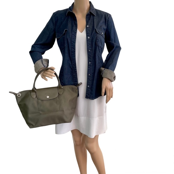 Longchamp Le Pliage NEO Khaki Green small hand tote Bag - Picture 2 of 14